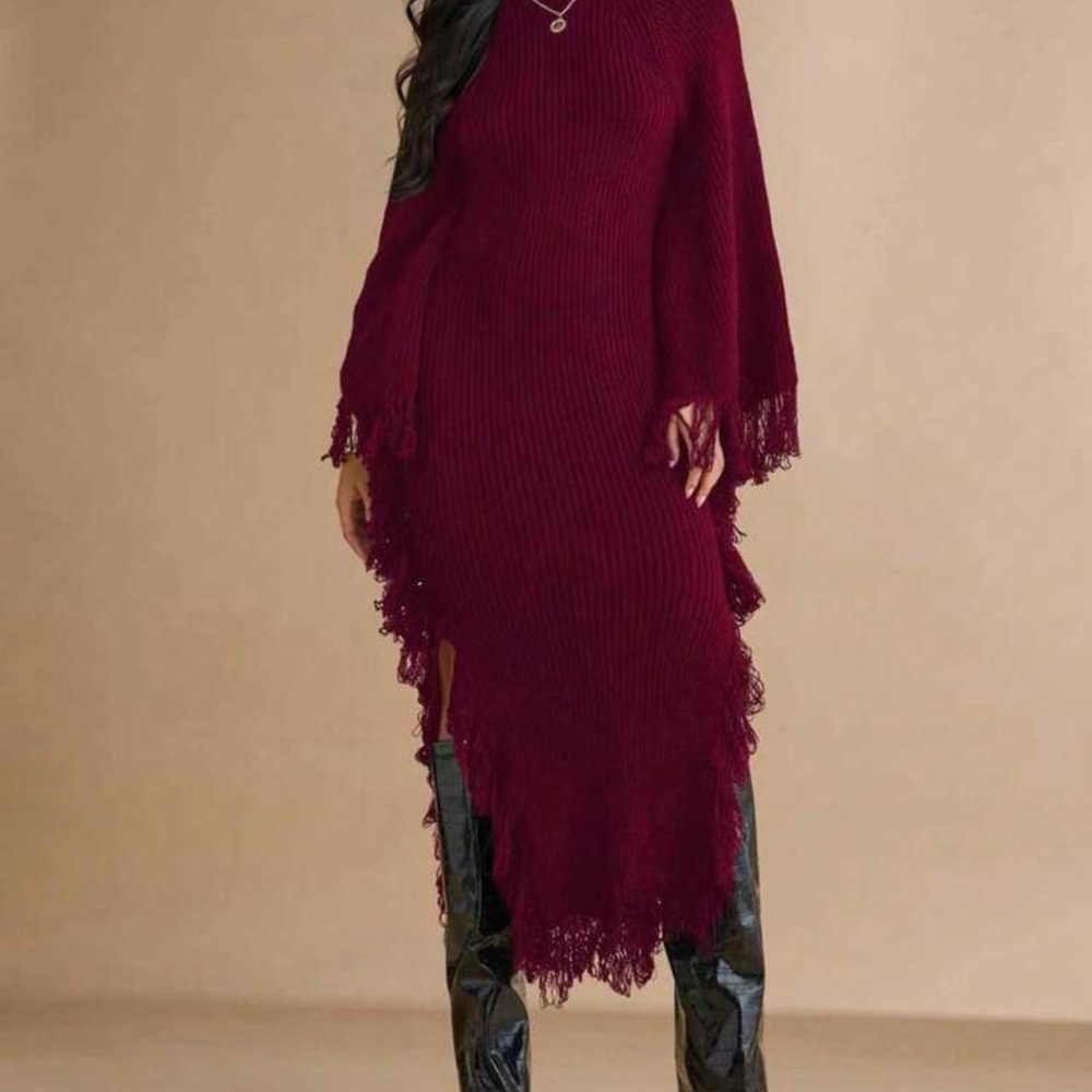 Burgundy Knit Sweater - Picture 3 of 8
